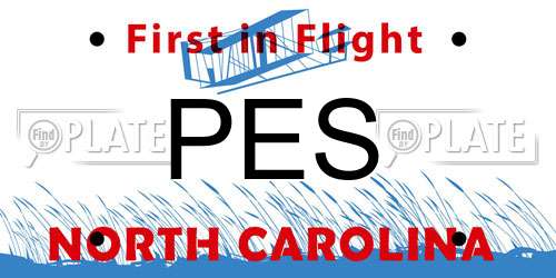 PES North Carolina License Plate