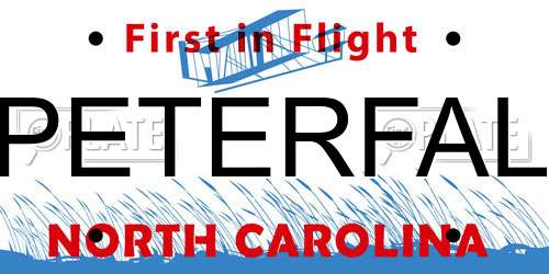 PETERFAL North Carolina License Plate