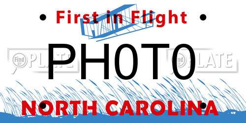 PH0T0 North Carolina License Plate