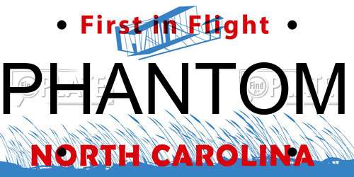 PHANTOM North Carolina License Plate
