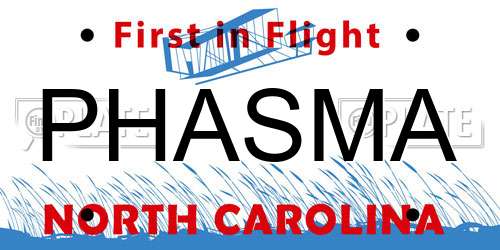 PHASMA North Carolina License Plate