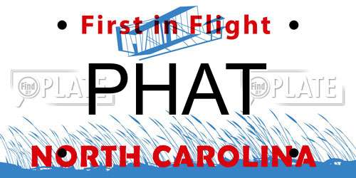 PHAT North Carolina License Plate