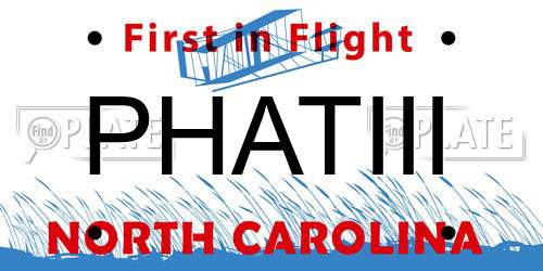 PHATIII North Carolina License Plate