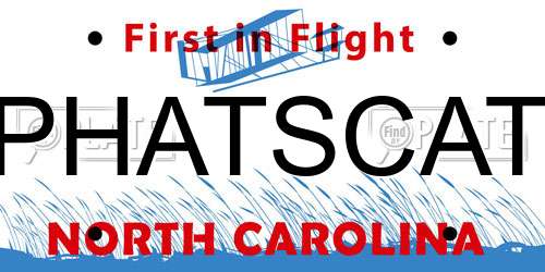 PHATSCAT North Carolina License Plate