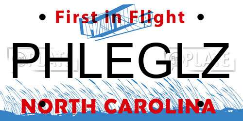 PHLEGLZ North Carolina License Plate