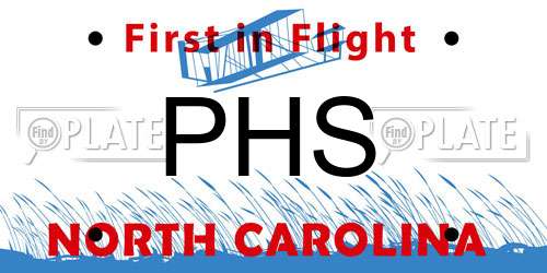 PHS North Carolina License Plate