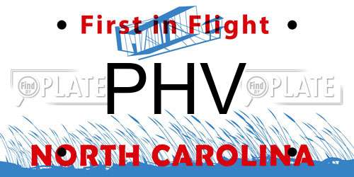 PHV North Carolina License Plate