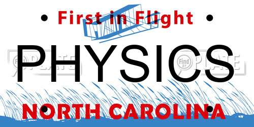 PHYSICS North Carolina License Plate