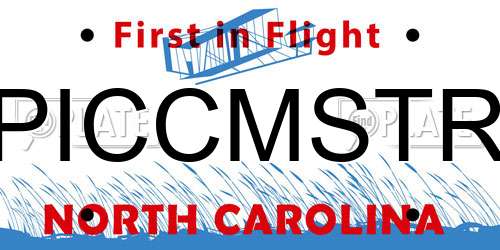 PICCMSTR North Carolina License Plate