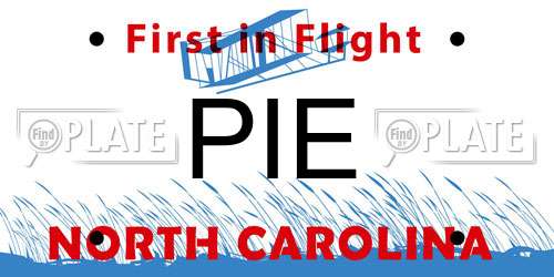 PIE North Carolina License Plate