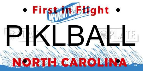 PIKLBALL North Carolina License Plate