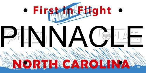 PINNACLE North Carolina License Plate