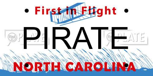 PIRATE North Carolina License Plate
