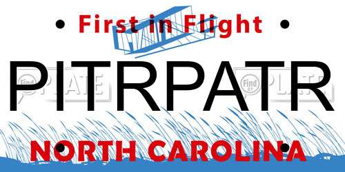 PITRPATR North Carolina License Plate