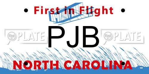 PJB North Carolina License Plate