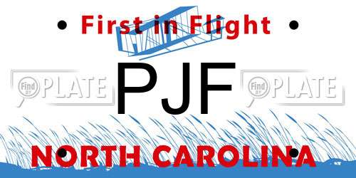 PJF North Carolina License Plate