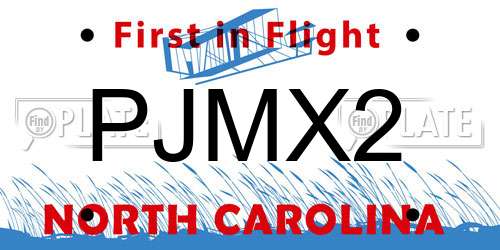 PJMX2 North Carolina License Plate