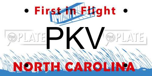 PKV North Carolina License Plate