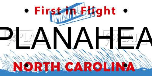 PLANAHEA North Carolina License Plate