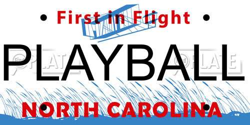 PLAYBALL North Carolina License Plate