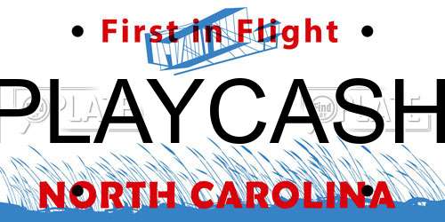 PLAYCASH North Carolina License Plate