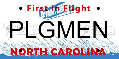 PLGMEN North Carolina License Plate