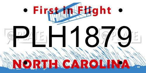 PLH1879 North Carolina License Plate