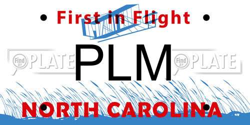 PLM North Carolina License Plate