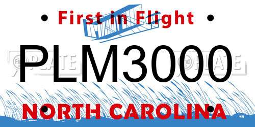 PLM3000 North Carolina License Plate