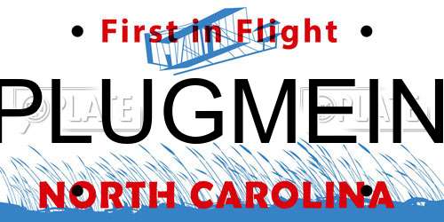 PLUGMEIN North Carolina License Plate