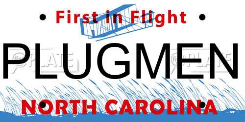 PLUGMEN North Carolina License Plate