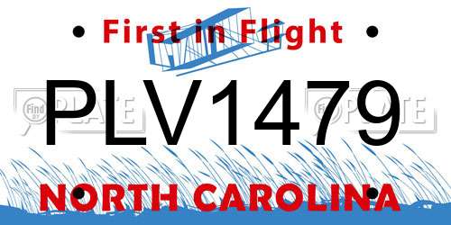 PLV1479 North Carolina License Plate