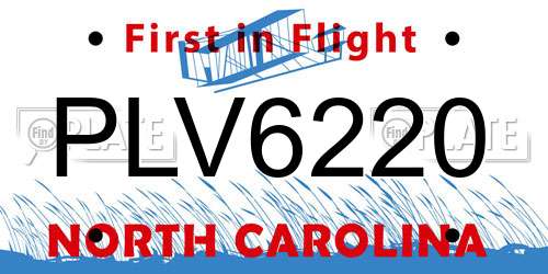PLV6220 North Carolina License Plate