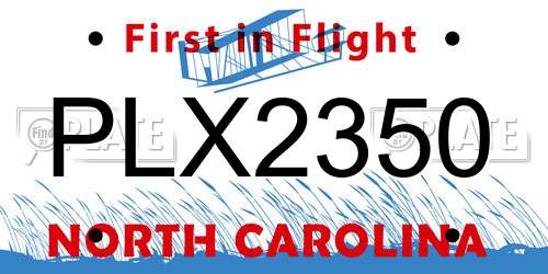 PLX2350 North Carolina License Plate