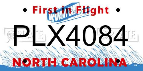 PLX4084 North Carolina License Plate