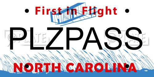 PLZPASS North Carolina License Plate