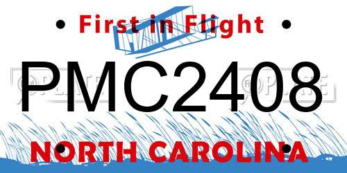 PMC2408 North Carolina License Plate