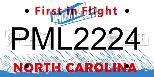 PML2224 North Carolina License Plate