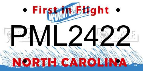 PML2422 North Carolina License Plate