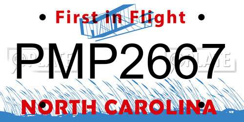 PMP2667 North Carolina License Plate