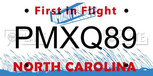 PMXQ89 North Carolina License Plate