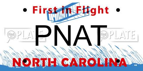 PNAT North Carolina License Plate