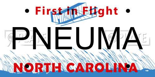 PNEUMA North Carolina License Plate