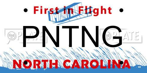 PNTNG North Carolina License Plate