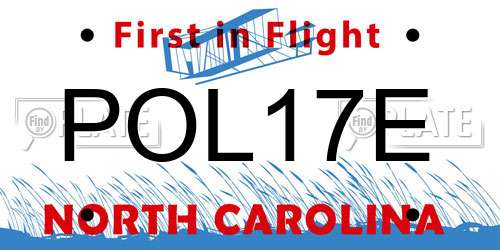 POL17E North Carolina License Plate