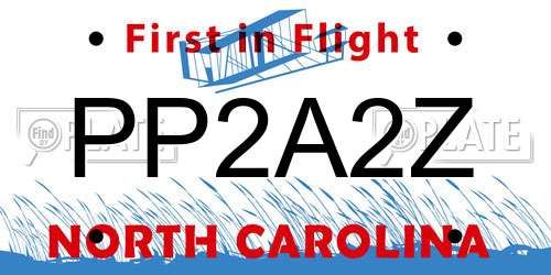 PP2A2Z North Carolina License Plate
