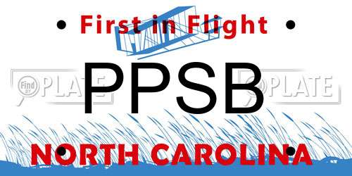 PPSB North Carolina License Plate