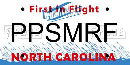 PPSMRF North Carolina License Plate