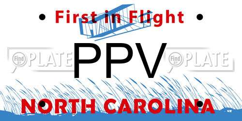 PPV North Carolina License Plate