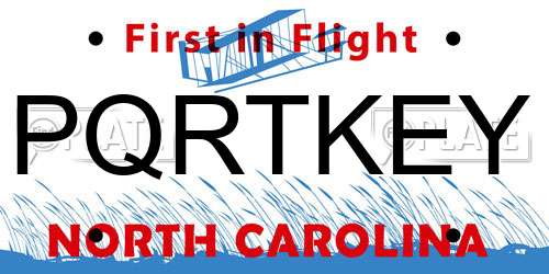 PQRTKEY North Carolina License Plate